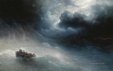  1886 Pintura - La ira de los mares 1886 Romántico Ivan Aivazovsky ruso